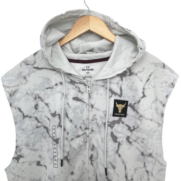 NWT Project Rock Men's Sleeveless Full Zip Hoodie XXL - Picture 8 of 15